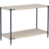 Nexel® Nexelite® 2 Shelf Vented Plastic Mat Shelving Unit Starter 54""W x 21""D x 34""H