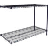 Nexel® 2 Shelf Nexelon® Blue Wire Shelving Unit Add On 72""W x 24""D x 34""H