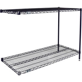 Nexel® 2 Shelf Nexelon® Blue Wire Shelving Unit Add On 72""W x 24""D x 34""H