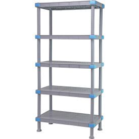 Quantum Millenia Shelving Unit 24""W X 18""D X 74""H 5 Solid Shelves