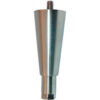 Allpoints 26-3286 Nickel Die Cast Zamak 6"" Adjustable Equipment Leg; Hex Foot; 5/8""-11 Stud Mount