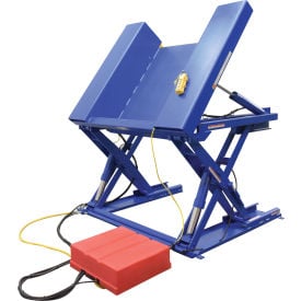 Electric Hydraulic Scissor Ground Lift & Tilt Table 52"" x 52"" - 4000 Lb. Capacity