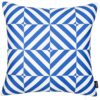 Blue And White Geometric Squares Decorative Throw Pillow Cover