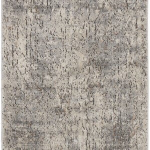 3' X 5' Beige And Grey Abstract Power Loom Non Skid Area Rug