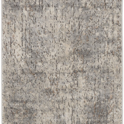 3' X 5' Beige And Grey Abstract Power Loom Non Skid Area Rug