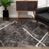 3’ X 5’ Gray Modern Distressed Lines Area Rug