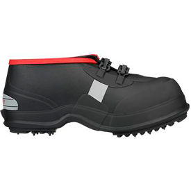 Winter-Tuff® 2 Buckle Ice Traction 5"" Overshoe Mens Sz 8 Waterproof Vulcanized Rubber Blk