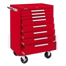 Kennedy® 378XR K1800 Series 27""W X 18""D X 39""H 8 Drawer Red Roller Cabinet