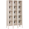 Global Industrial 5-Tier 15 Door Clear View Locker Digital Lock 36""Wx12""Dx66""H Tan Unassembled