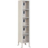 Global Industrial 5-Tier 5 Door Clear View Locker Digital Lock 12""Wx18""Dx66""H Tan Assembled