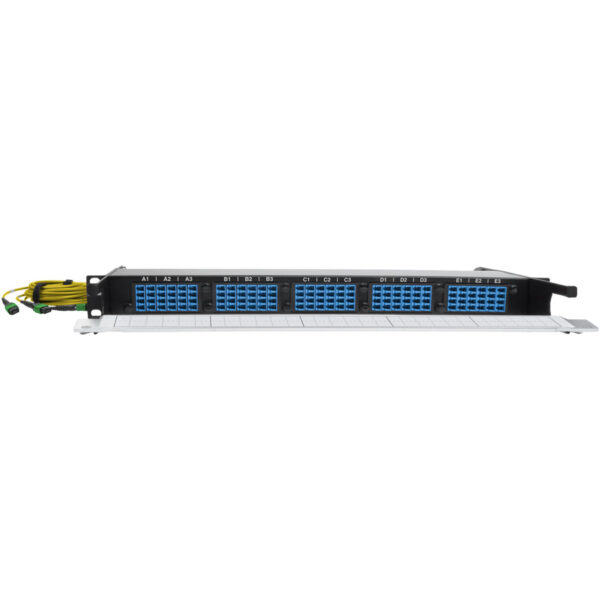 Tripp Lite by Eaton 40/100Gb Fiber Breakout Patch Panel 40Gb to 4 x 10Gb 100Gb to 4 x 25Gb 15 MTP QSFP to 60 LC Duplex 9/125 Singlemode Ports 1U