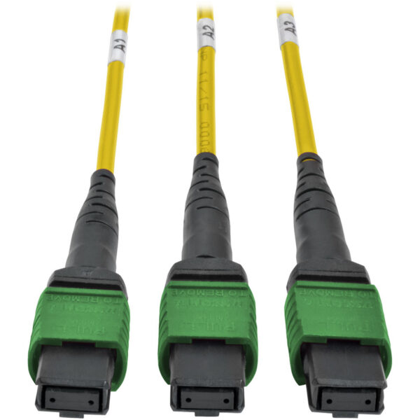 Tripp Lite by Eaton 40/100Gb Fiber Breakout Patch Panel 40Gb to 4 x 10Gb 100Gb to 4 x 25Gb 15 MTP QSFP to 60 LC Duplex 9/125 Singlemode Ports 1U