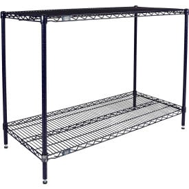 Nexel® 2 Shelf Nexelon® Blue Wire Shelving Unit Starter 54""W x 24""D x 34""H