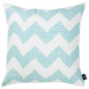 Aqua Blue Chevron Printed Decorative Throw Pillow Cover