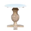 26" Brown Solid Wood Round End Table