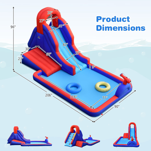 Sub 5 Box Water Inflatables 5-in-1 Inflatable Water Slide with Climbing Wall – Alms Marketplace