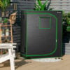 48 x24 x60 Inch Mylar Hydroponic Grow Tent with Observation Window-Black