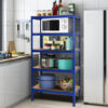 71 inch Heavy Duty Steel Adjustable 5 Level Storage Shelves-Blue