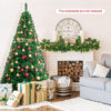Artificial PVC Hinged Christmas Tree with Solid Metal Stand-7 ft