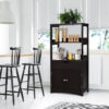 Bathroom Storage Cabinet with Drawer and Shelf Floor Cabinet-Black