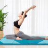 10' x 4' x 2" Folding Exercise Mat with Hook and Loop Fasteners-Blue
