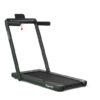 2-in-1 Electric Motorized Health and Fitness Folding Treadmill with Dual Display and Speaker-Green