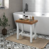 18 x 12 Inch Waterproof Bathroom hower Stool-Brown