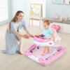6 in 1 Foldable Baby Walker with Adjustable Height-Pink