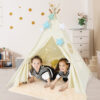 Foldable Kids Canvas Teepee Play Tent