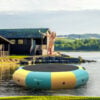 10 Feet Inflatable Splash Padded Water Bouncer Trampoline-Yellow