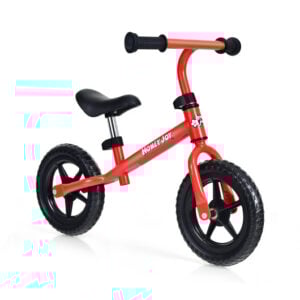 Kids No Pedal Balance Bike with Adjustable Handlebar and Seat-Red