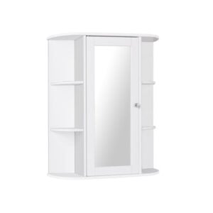 Bathroom Cabinet Single Door Shelves Wall Mount Cabinet