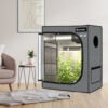 30 × 18 × 36 Inch Mylar Hydroponic Grow Tent with Observation Window and Floor Tray-Gray