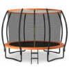 12FT ASTM Approved Recreational Trampoline with Ladder-Orange