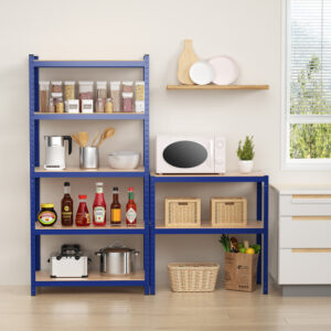 35.5" x 71" Adjustable 5-Layer 2000 lbs Capacity Tool Shelf-Blue