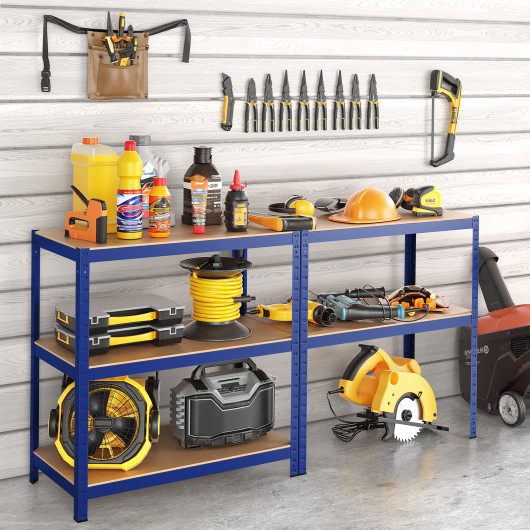35.5" x 71" Adjustable 5-Layer 2000 lbs Capacity Tool Shelf-Blue