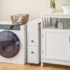 Slim Bathroom Cabinet Wooden Toilet Organizer with Deep Slide Out Drawers