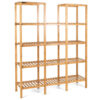 Multifunctional Bamboo Shelf Flower Plant Display Stand