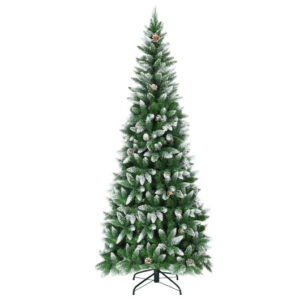 5 / 6 / 7.5 Feet Artificial Pencil Christmas Tree with Pine Cones