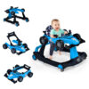 4-in-1 Foldable Activity Push Walker with Adjustable Height-Blue