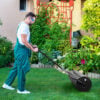 Metal Lawn Roller with Detachable Gripping Handle-Black