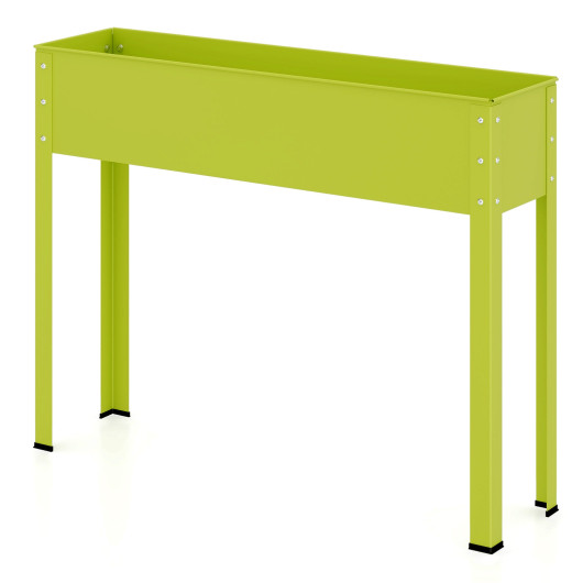 Metal Raised Garden Bed with Legs and Drainage Hole-40 x 11 x 31.5 inches