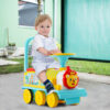 6V Electric Kids Ride On Car Toy Train with 16 Pieces Tracks-Blue