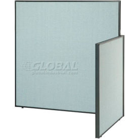 Interion® Pre-Configured Office Cubicle 5'W x 4'D x 60""H Add-On Kit Blue