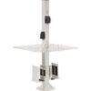 Global Industrial™ 81""H Floor Mount Orbit Computer Kiosk with VESA Mount & Power Outlet Beige
