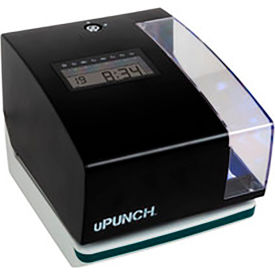uPunch™ Digital Clock & Stamp w/ 50 Time Cards 2 Keys & 1 Ink Ribbon Black