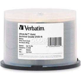 Verbatim® DVD-R 95355 8X Speed 4.7GB Spindle 50/Pk Gold