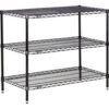Nexel® 3 Shelf Black Epoxy Wire Shelving Unit Starter 48""W x 18""D x 34""H