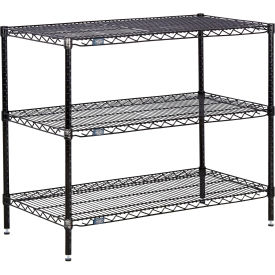 Nexel® 3 Shelf Black Epoxy Wire Shelving Unit Starter 48""W x 18""D x 34""H
