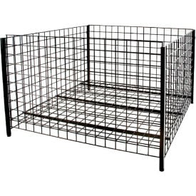 48"" Square Grid Dump Bin - Semi-Gloss Black